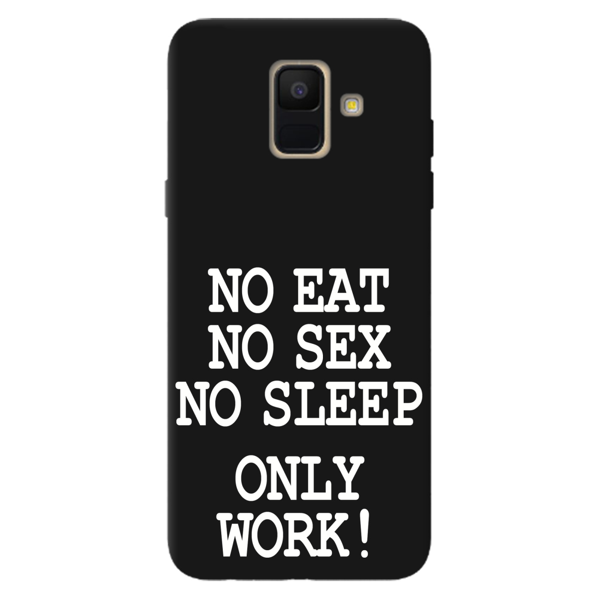 Чохол для Samsung Galaxy A6 2018 чорний матовий soft touch Work only - фото 1 Чохол для Samsung Galaxy A6 2018 чорний матовий soft touch Work only - фото 1 - Чохли для телефонів