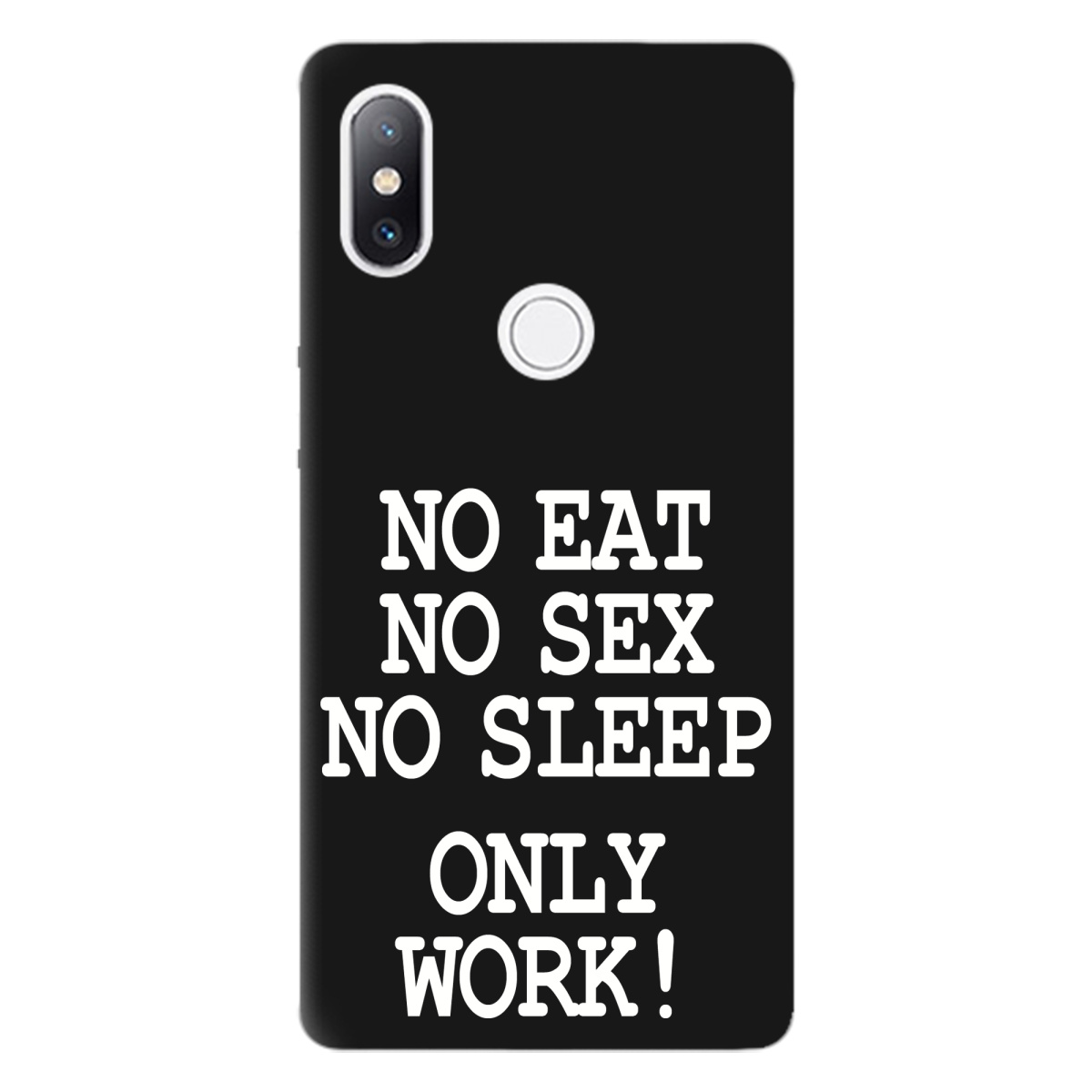 Чохол для Xiaomi Mi Mix 2S чорний матовий soft touch Work only - фото 1 - Чохли для телефонів