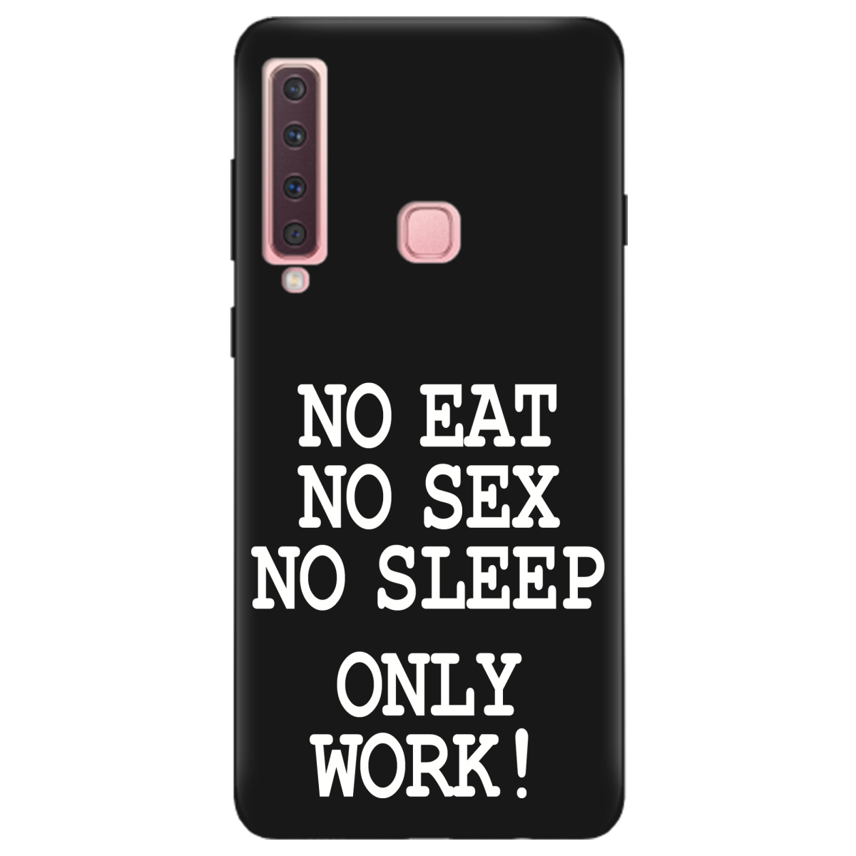 Чехол для Samsung Galaxy A9 2018 черный матовый soft touch Work only - фото 1 - Чехлы для телефонов