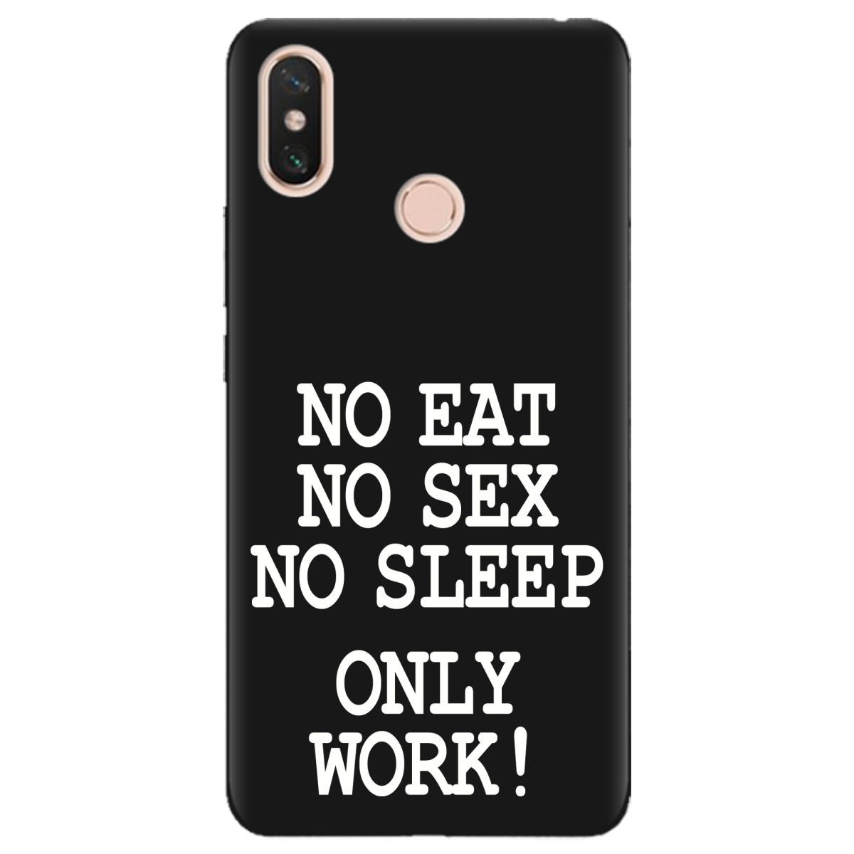 Чехол для Xiaomi Mi Max 3 черный матовый soft touch Work only - фото 1 - Чехлы для телефонов