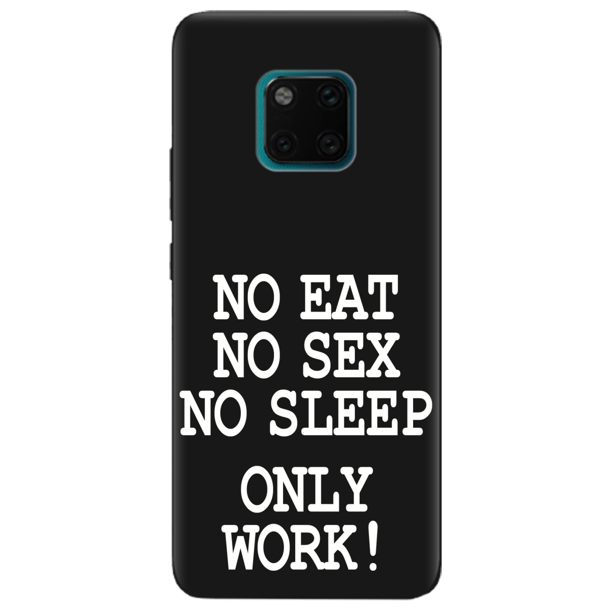 Чехол для Huawei Mate 20 Pro черный матовый soft touch Work only - фото 1 - Чехлы для телефонов