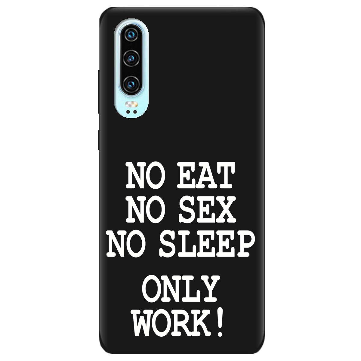 Чохол для Huawei P30 чорний матовий soft touch Work only - фото 1 - Чохли для телефонів