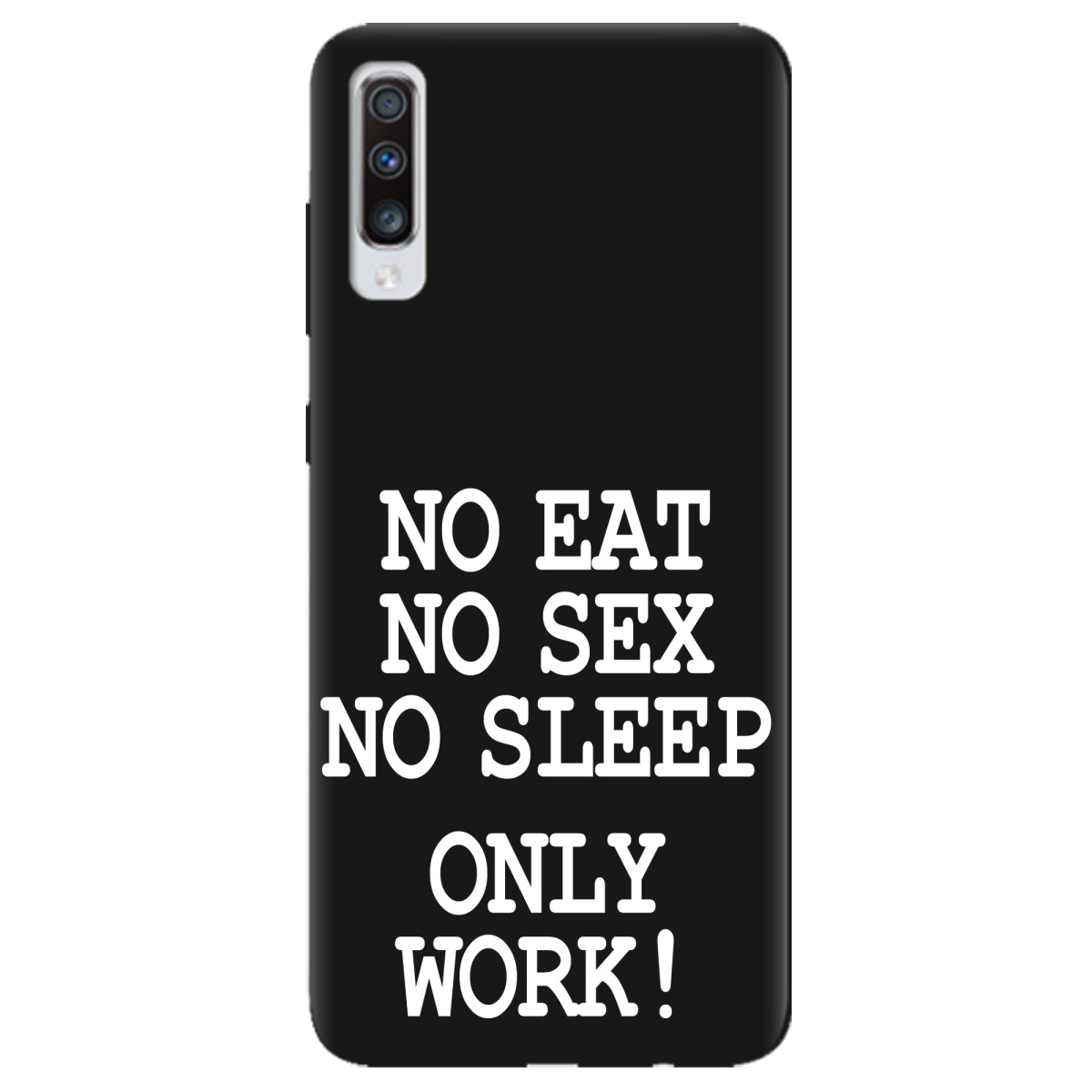 Чохол для Samsung Galaxy A70 чорний матовий soft touch Work only - фото 1 - Чохли для телефонів