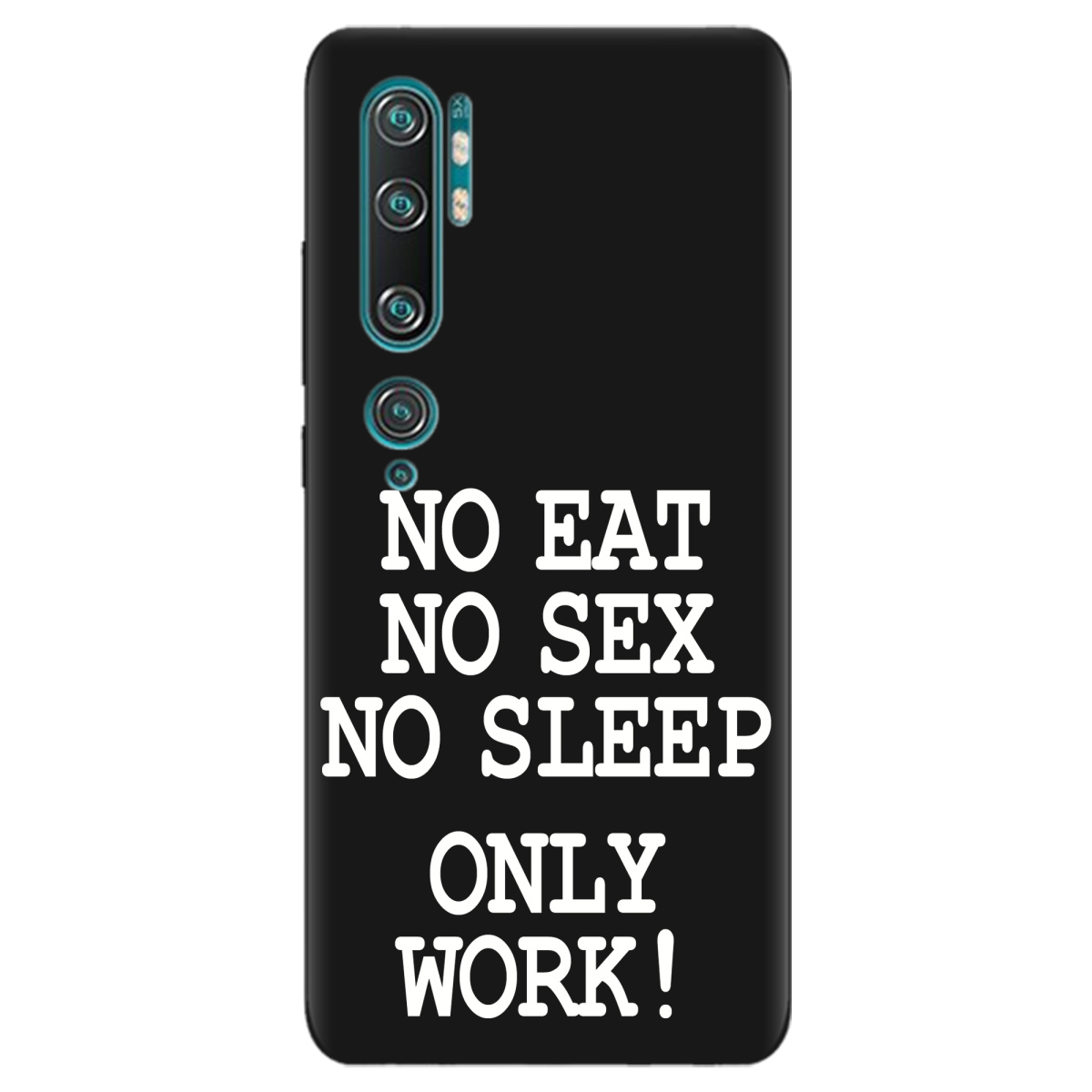 Чехол для Xiaomi Mi Note 10 черный матовый soft touch Work only - фото 1 - Чехлы для телефонов