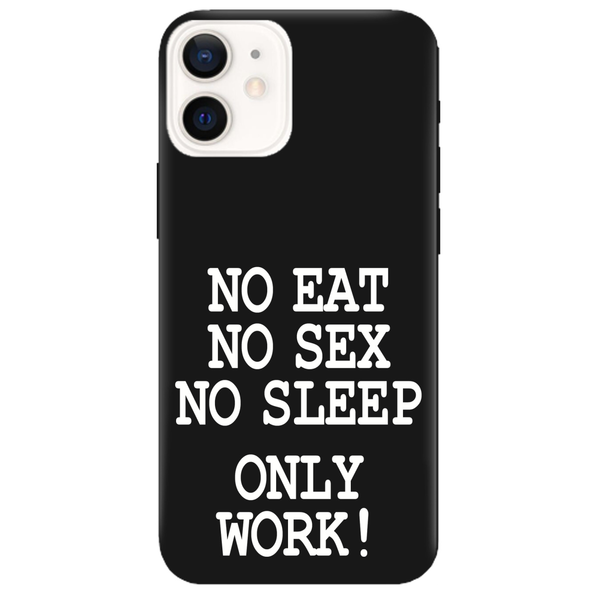 Чохол для Apple iPhone 12 чорний матовий soft touch Work only - фото 1 Чохол для Apple iPhone 12 чорний матовий soft touch Work only - фото 1 - Чохли для телефонів