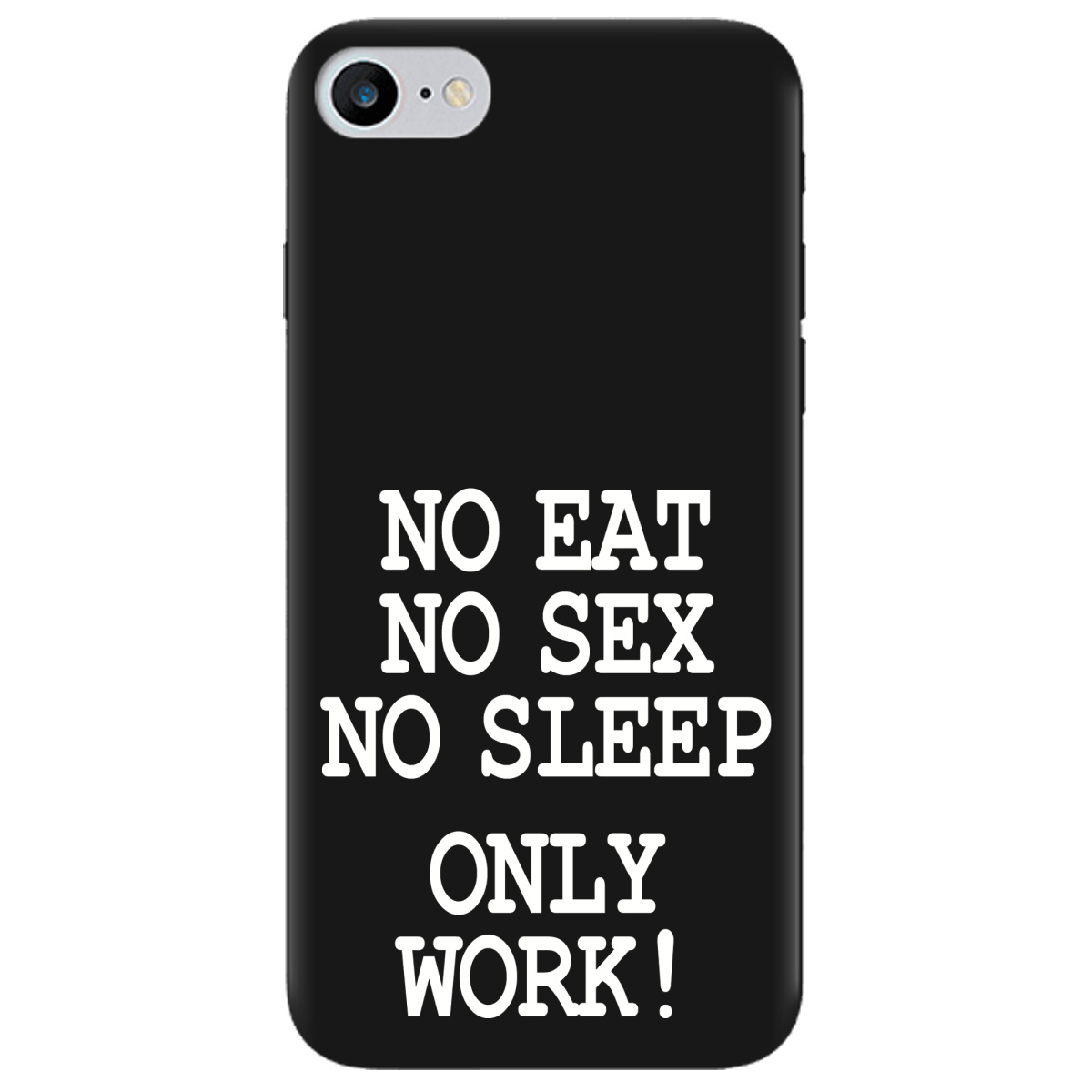 Чехол для Apple iPhone SE 2020 черный матовый soft touch Work only - фото 1 - Чехлы для телефонов