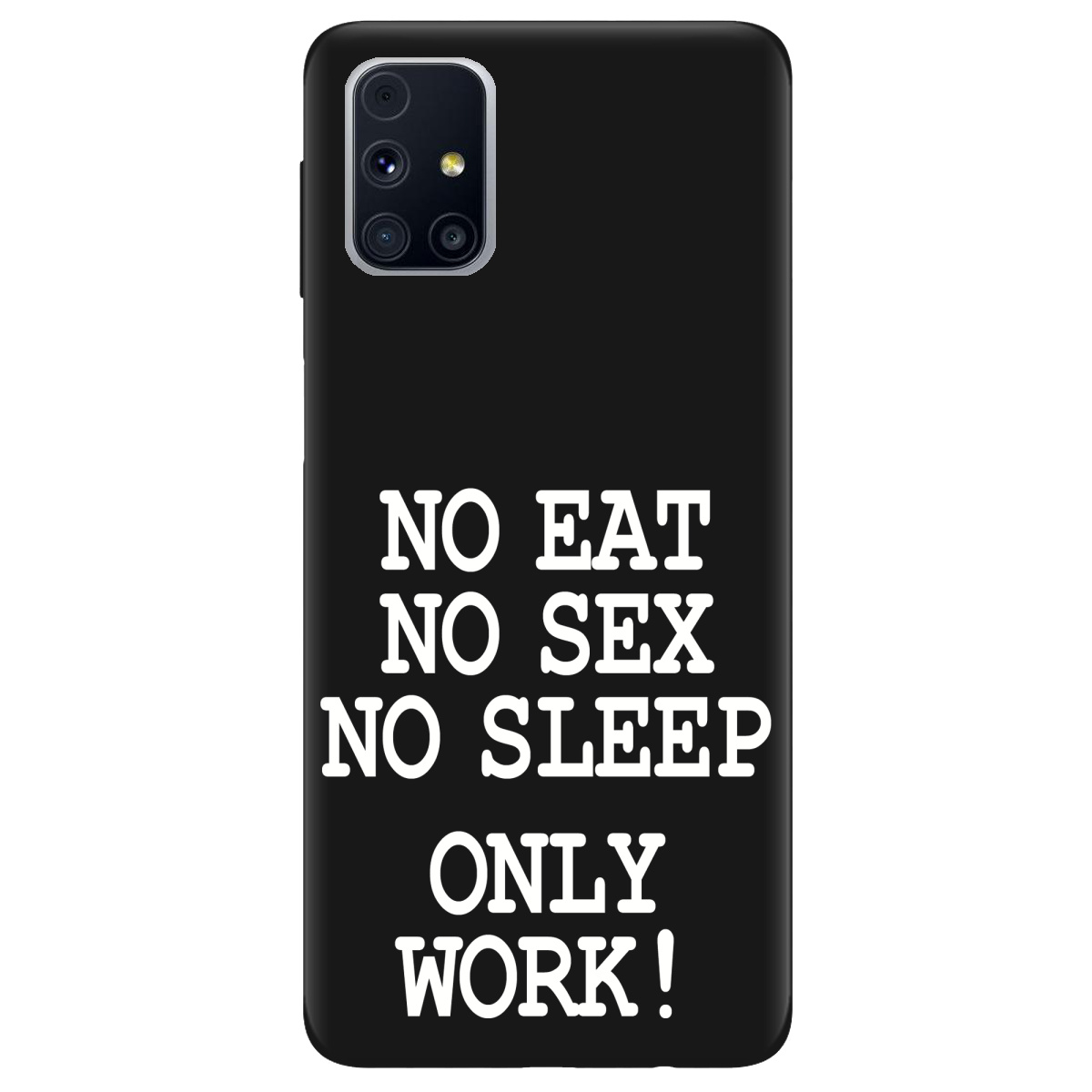 Чехол для Samsung Galaxy M31s черный матовый soft touch Work only - фото 1 Чехол для Samsung Galaxy M31s черный матовый soft touch Work only - фото 1 - Чехлы для телефонов