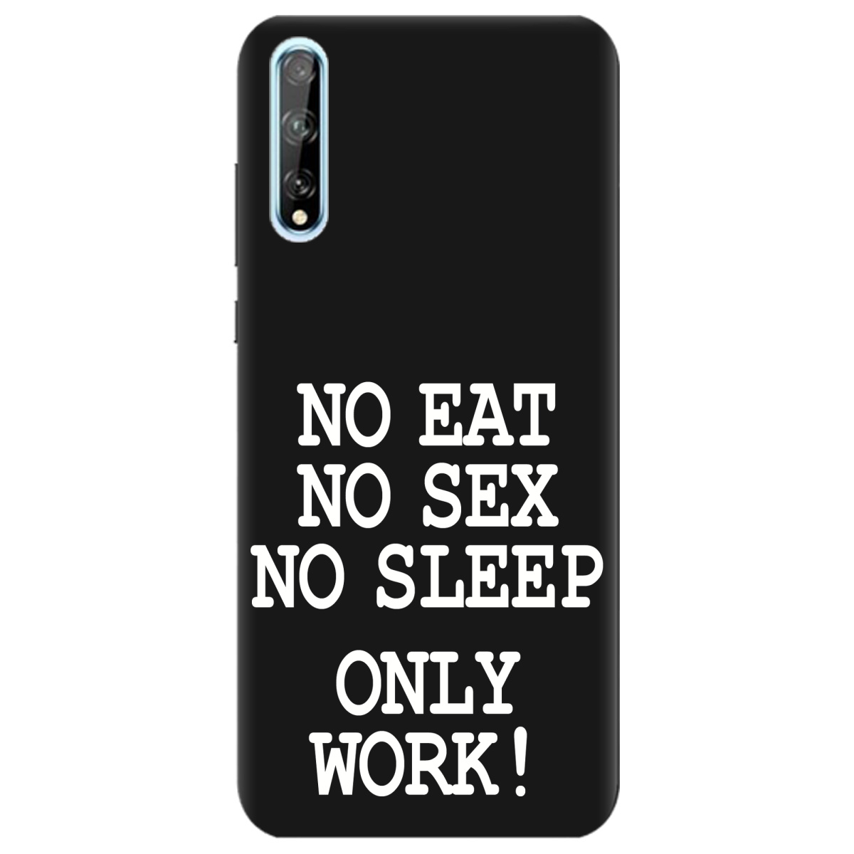 Чехол для Huawei P Smart S черный матовый soft touch Work only - фото 1 - Чехлы для телефонов