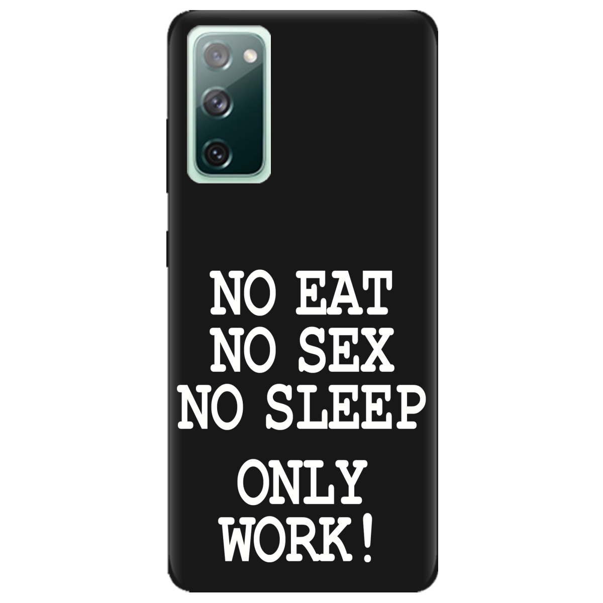 Чехол для Samsung Galaxy S20 FE черный матовый soft touch Work only - фото 1 Чехол для Samsung Galaxy S20 FE черный матовый soft touch Work only - фото 1 - Чехлы для телефонов
