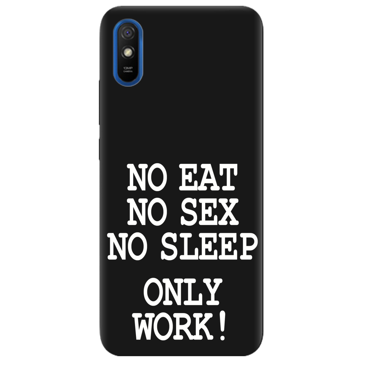 Чехол для Xiaomi Redmi 9A черный матовый soft touch Work only - фото 1 Чехол для Xiaomi Redmi 9A черный матовый soft touch Work only - фото 1 - Чехлы для телефонов