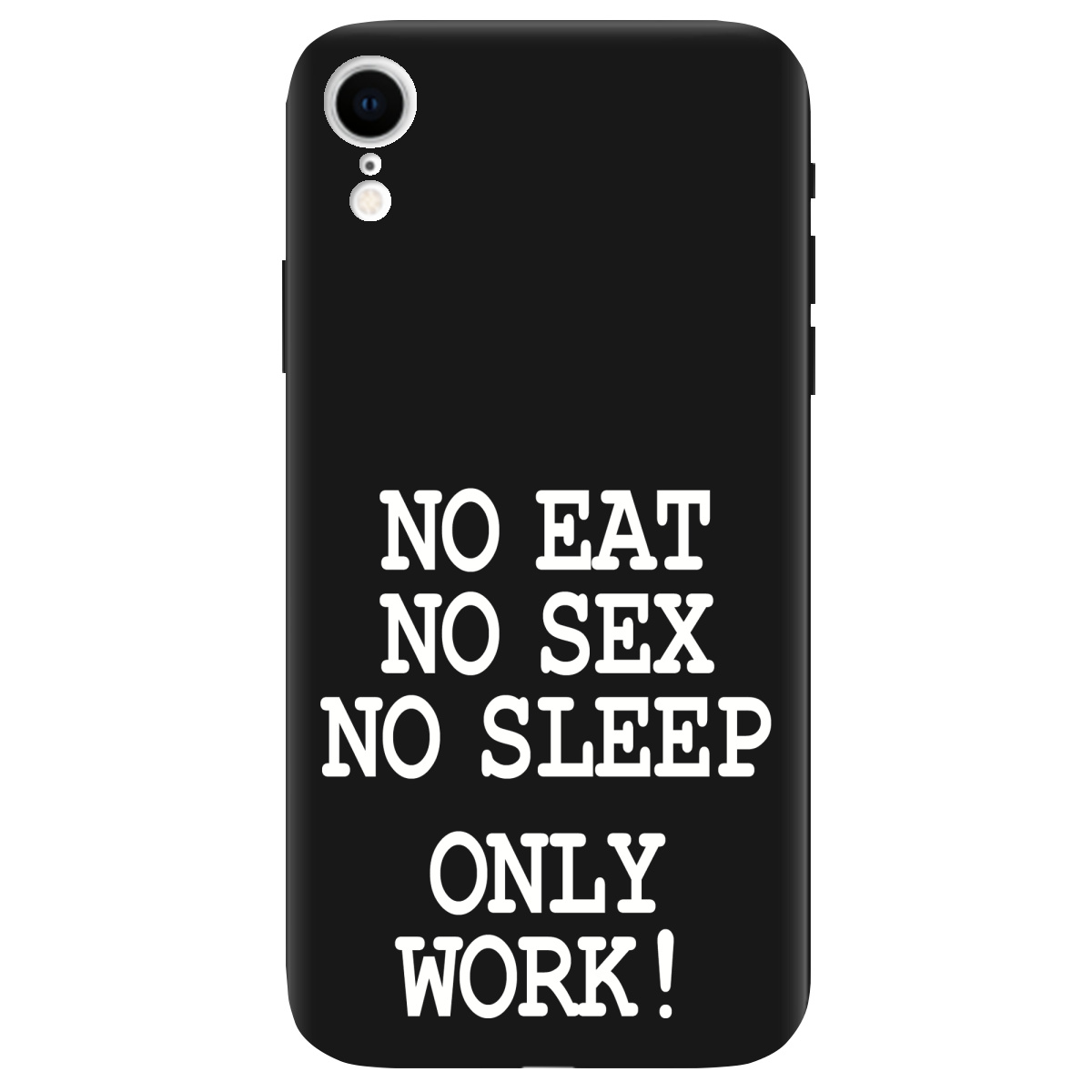 Чохол для Apple iPhone XR чорний матовий soft touch Work only - фото 1 - Чохли для телефонів