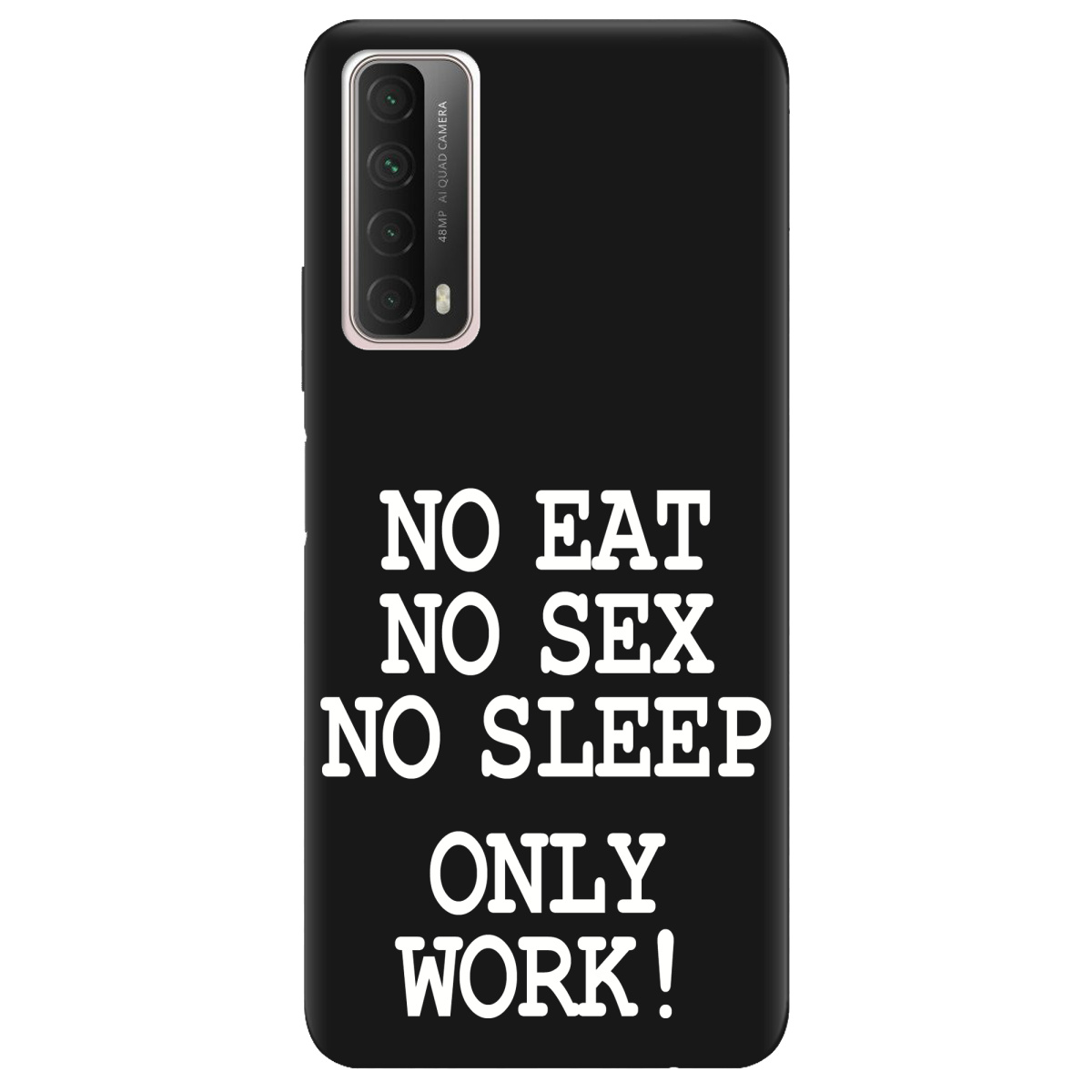 Чехол для Huawei P Smart 2021 черный матовый soft touch Work only - фото 1 - Чехлы для телефонов