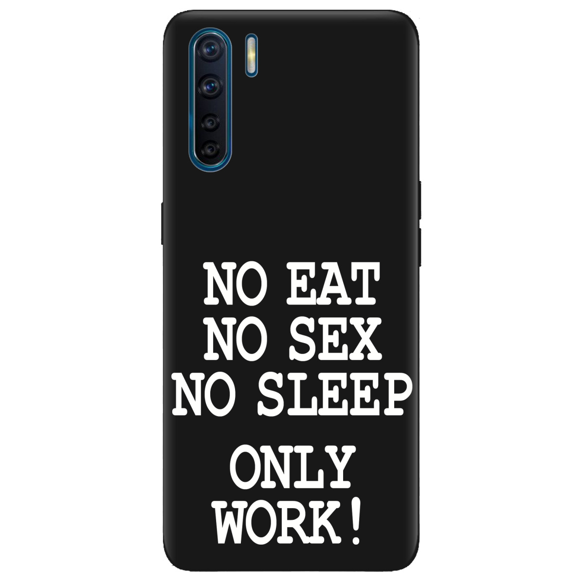 Чехол для Oppo Reno 3 черный матовый soft touch Work only - фото 1 Чехол для Oppo Reno 3 черный матовый soft touch Work only - фото 1 - Чехлы для телефонов
