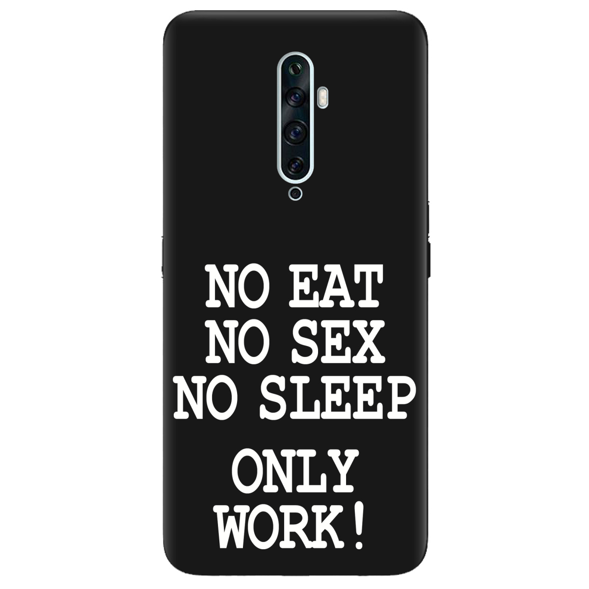 Чохол для Oppo Reno 2 чорний матовий soft touch Work only - фото 1 - Чохли для телефонів