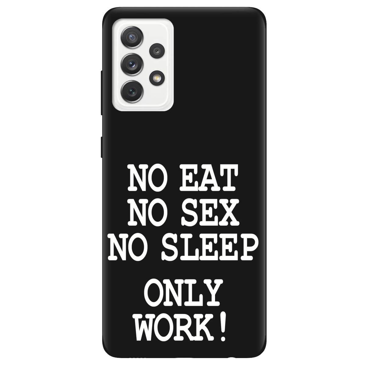 Чохол для Samsung Galaxy A72 чорний матовий soft touch Work only - фото 1 - Чохли для телефонів