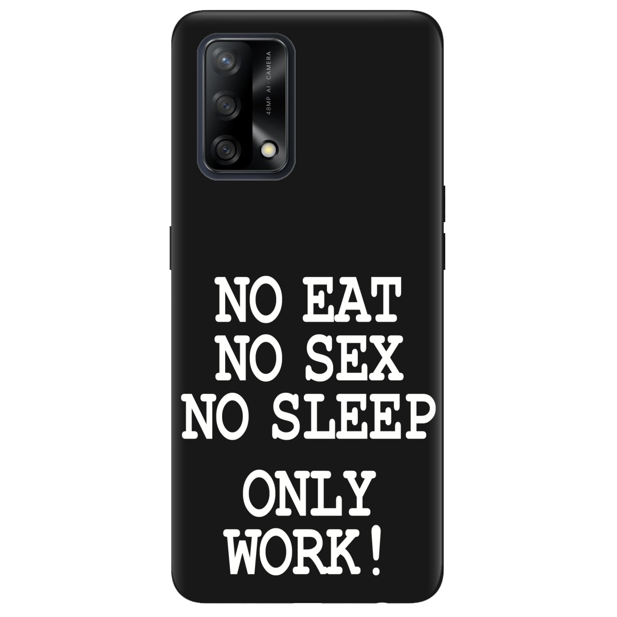 Чохол для Oppo A74 4G чорний матовий soft touch Work only - фото 1 - Чохли для телефонів