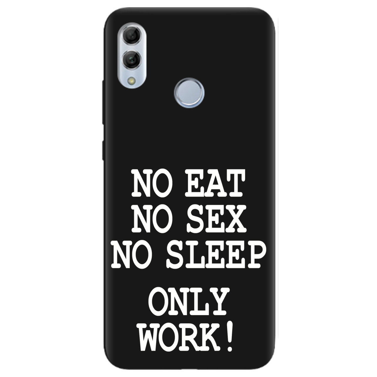 Чохол для Huawei Honor 10 Lite чорний матовий soft touch Work only - фото 1 - Чохли для телефонів