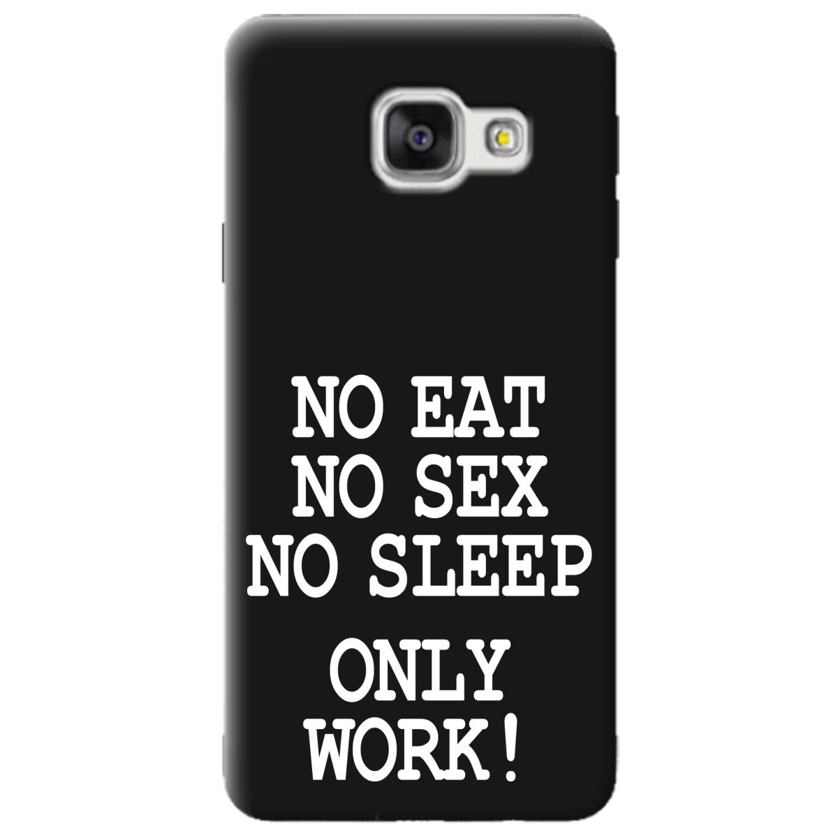 Чехол для Samsung Galaxy A3 2016 черный матовый soft touch Work only - фото 1 - Чехлы для телефонов