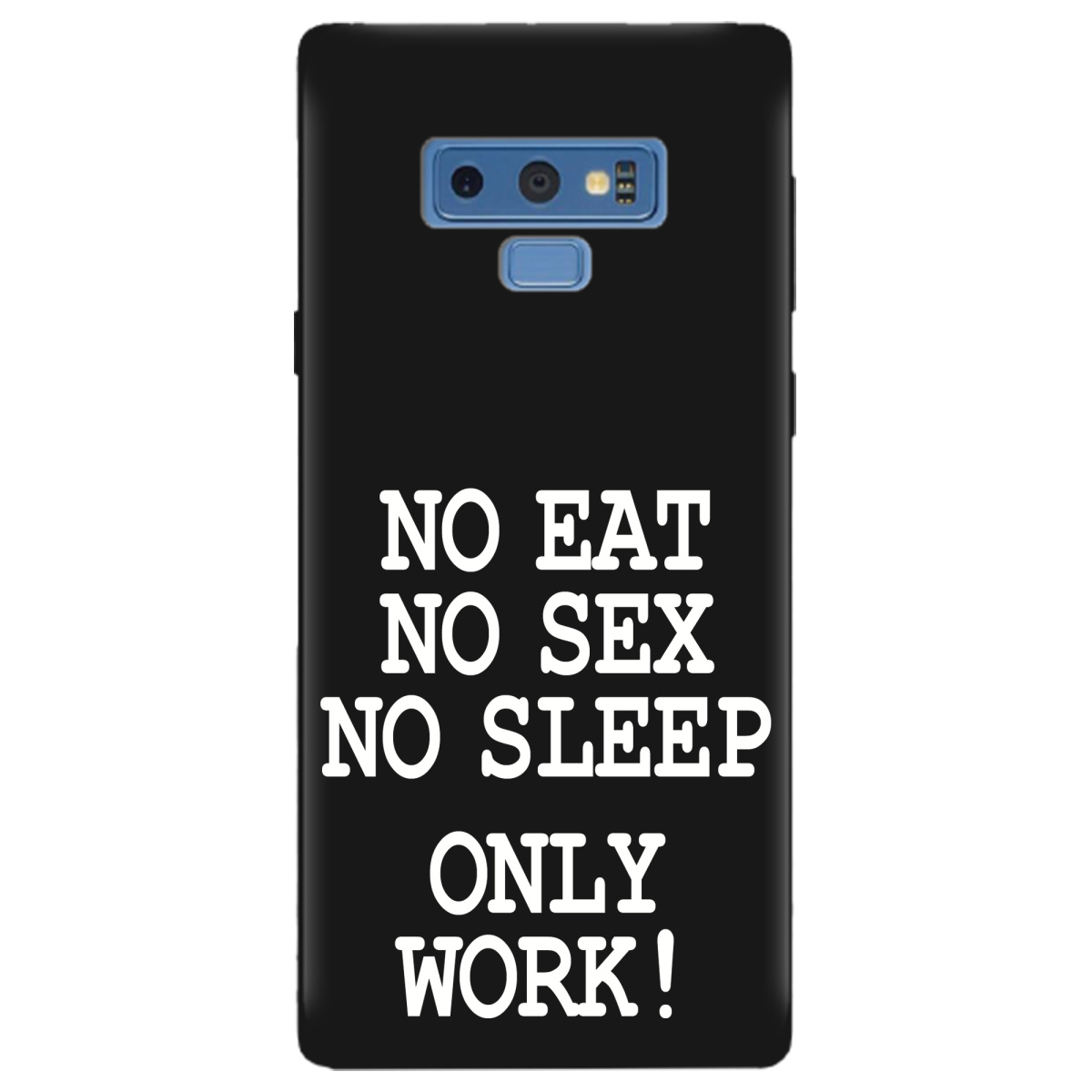 Чохол для Samsung Galaxy Note 9 чорний матовий soft touch Work only - фото 1 - Чохли для телефонів