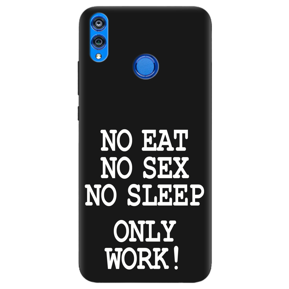 Чехол для Huawei Honor 8x черный матовый soft touch Work only - фото 1 - Чехлы для телефонов