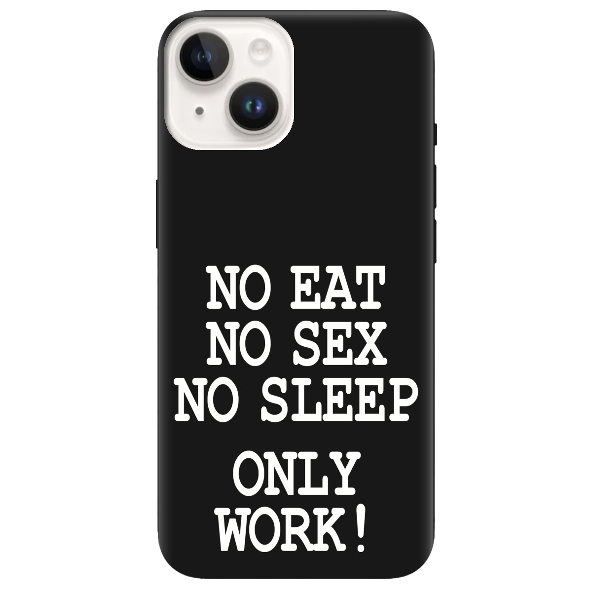 Чохол для Apple iPhone 14 Plus чорний матовий soft touch Work only - фото 1 - Чохли для телефонів