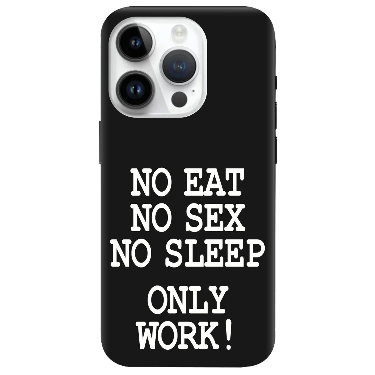 Чехол для Apple iPhone 14 Pro Max черный матовый soft touch Work only - фото 1 Чехол для Apple iPhone 14 Pro Max черный матовый soft touch Work only - фото 1 - Чехлы для телефонов