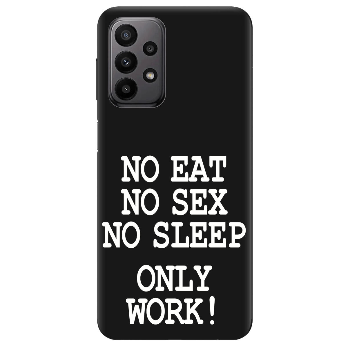 Чохол для Samsung Galaxy A23 4G чорний матовий soft touch Work only - фото 1 - Чохли для телефонів