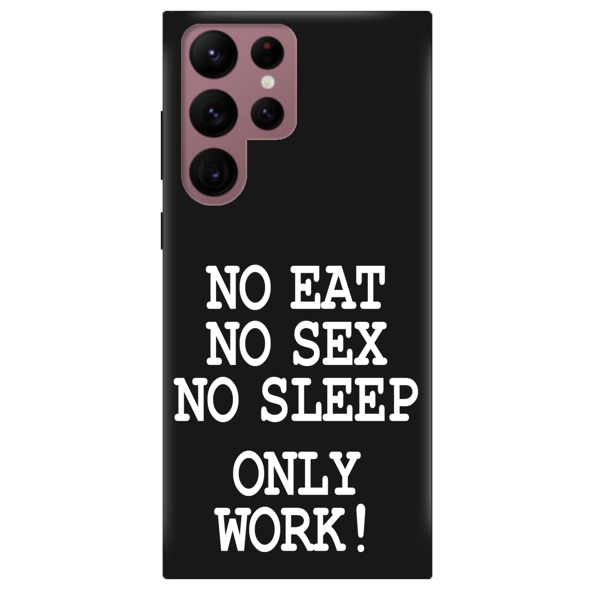 Чохол для Samsung Galaxy S22 Ultra чорний матовий soft touch Work only - фото 1 - Чохли для телефонів