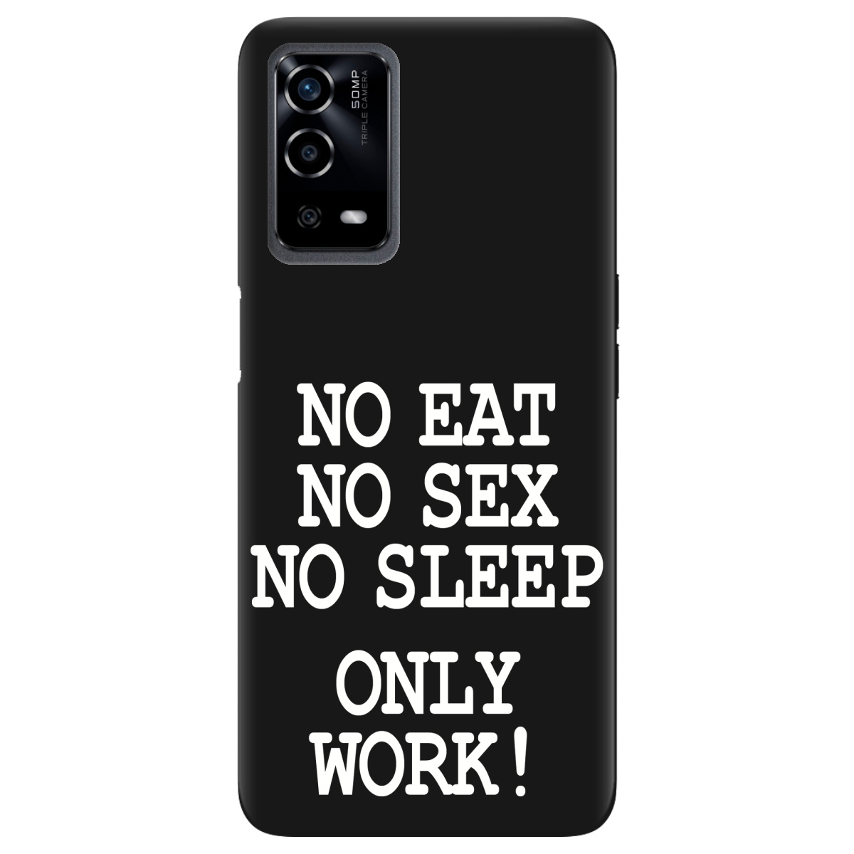 Чехол для Oppo A55 черный матовый soft touch Work only - фото 1 Чехол для Oppo A55 черный матовый soft touch Work only - фото 1 - Чехлы для телефонов
