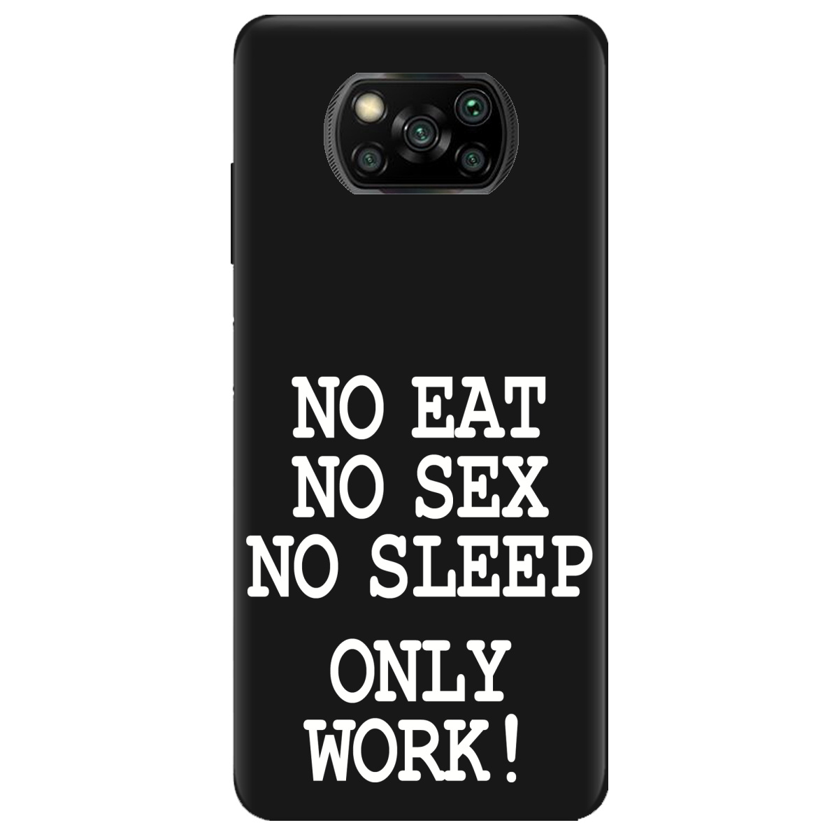 Чохол для Xiaomi Poco X3 Pro чорний матовий soft touch Work only - фото 1 - Чохли для телефонів