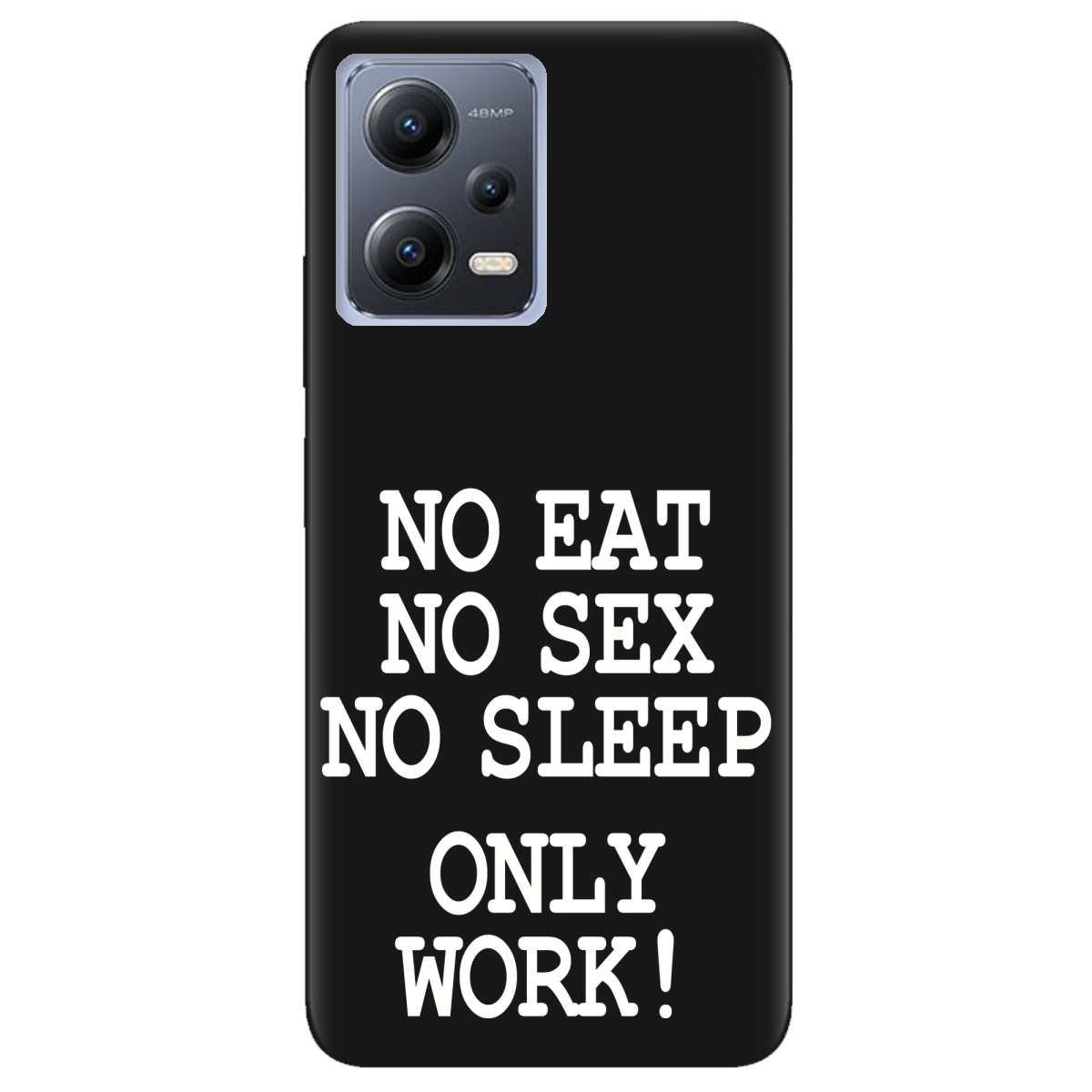 Чохол для Xiaomi Redmi Note 12 5G чорний матовий soft touch Work only - фото 1 - Чохли для телефонів