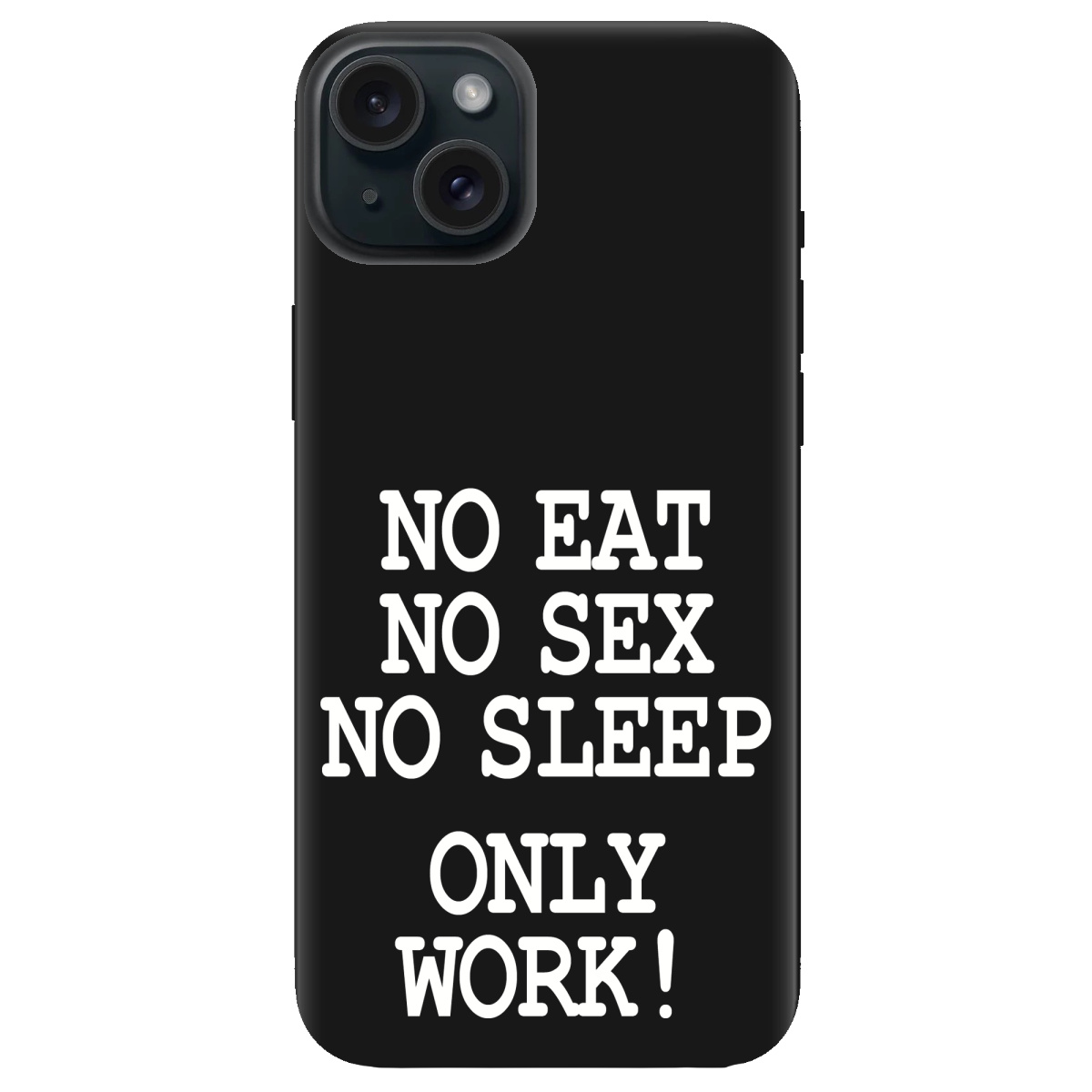 Чохол для Apple iPhone 15 Plus чорний матовий soft touch Work only - фото 1 Чохол для Apple iPhone 15 Plus чорний матовий soft touch Work only - фото 1 - Чохли для телефонів