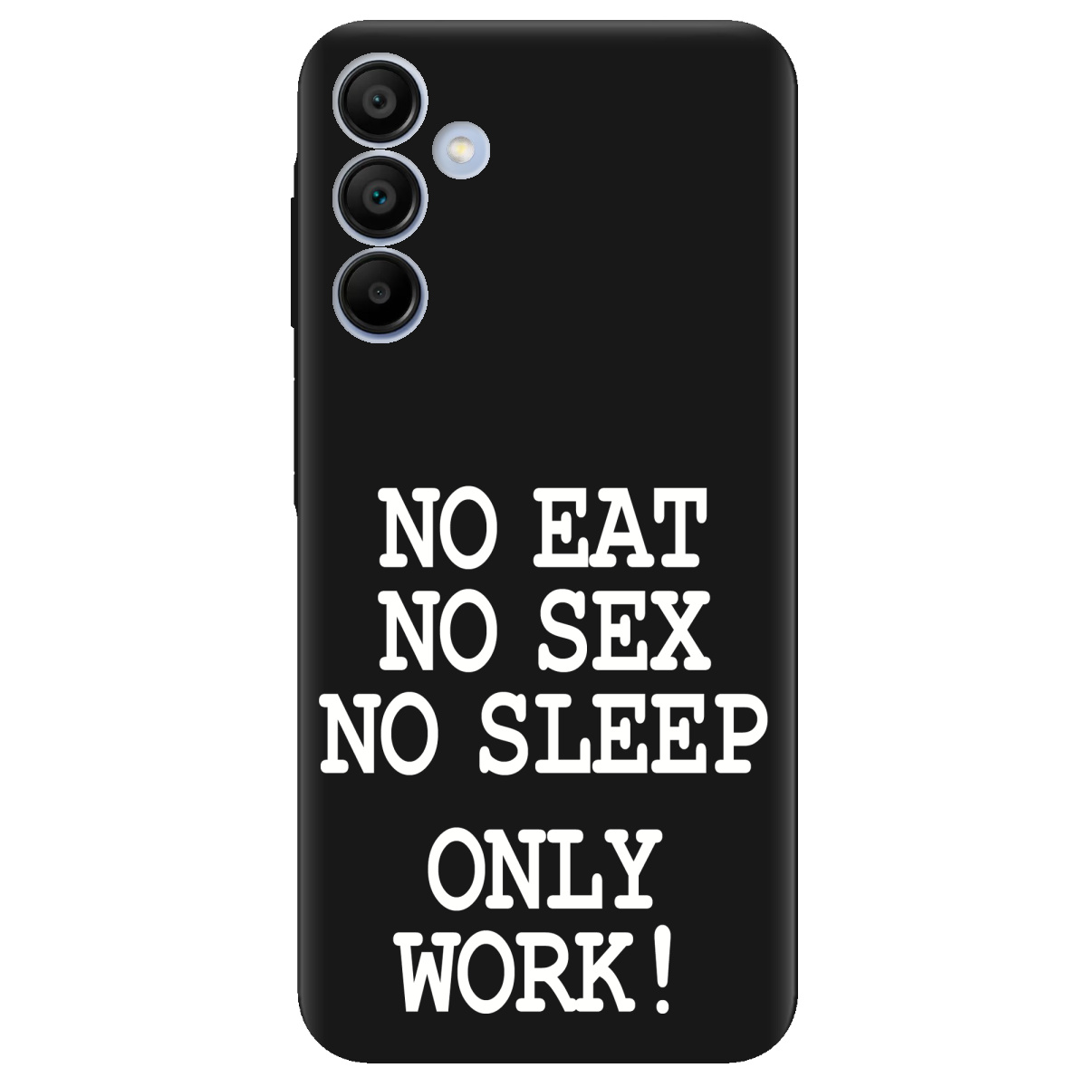 Чохол для Samsung Galaxy A15 чорний матовий soft touch Work only - фото 1 - Чохли для телефонів