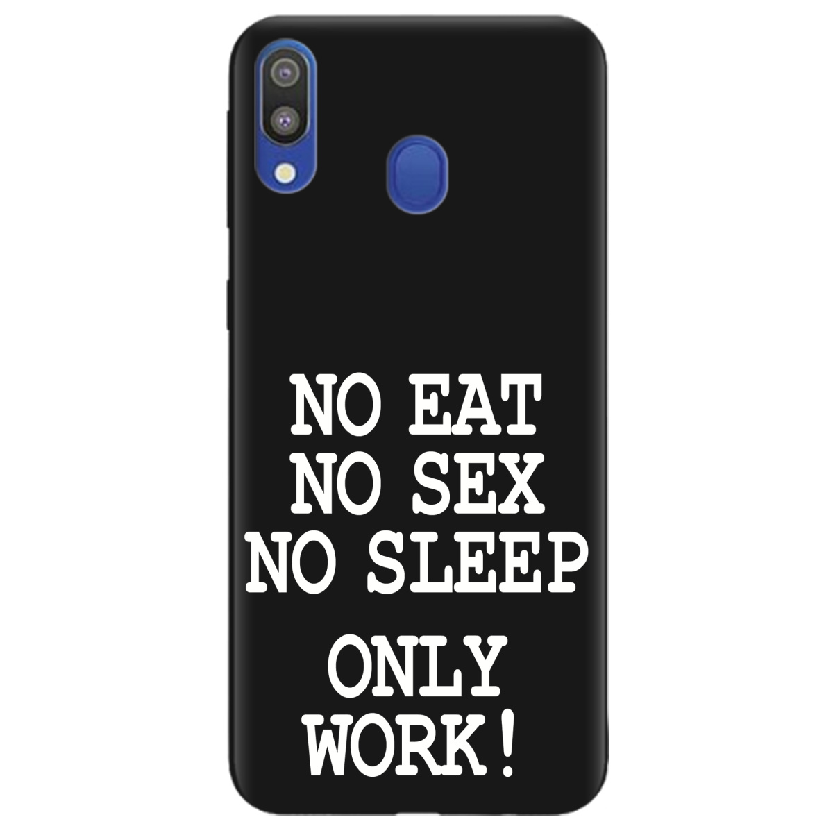 Чохол для Samsung Galaxy A20e чорний матовий soft touch Work only - фото 1 - Чохли для телефонів