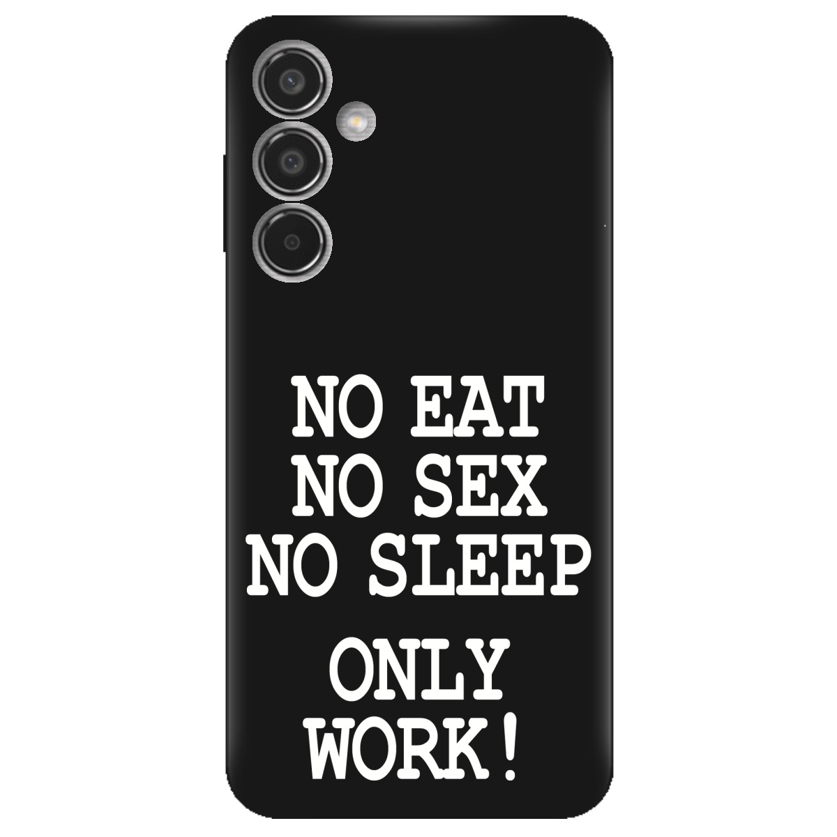 Чехол для Samsung Galaxy M35 5G черный матовый soft touch Work only - фото 1 - Чехлы для телефонов