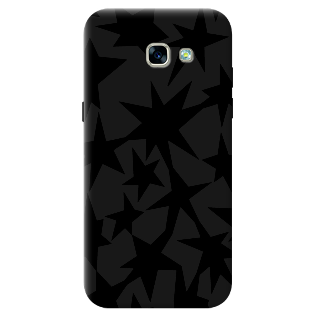 Чехол для Samsung Galaxy A5 2017 черный матовый soft touch Black stars - фото 1 Чехол для Samsung Galaxy A5 2017 черный матовый soft touch Black stars - фото 1 - Чехлы для телефонов