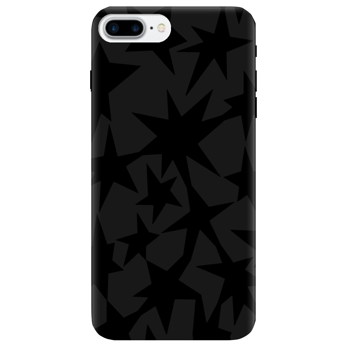 Чехол для Apple iPhone 8 Plus черный матовый soft touch Black stars - фото 1 - Чехлы для телефонов