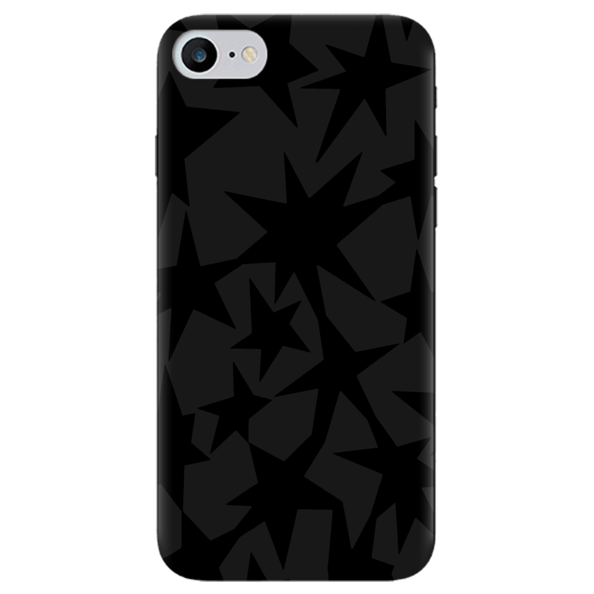 Чохол для Apple iPhone 8 чорний матовий soft touch Black stars - фото 1 Чохол для Apple iPhone 8 чорний матовий soft touch Black stars - фото 1 - Чохли для телефонів