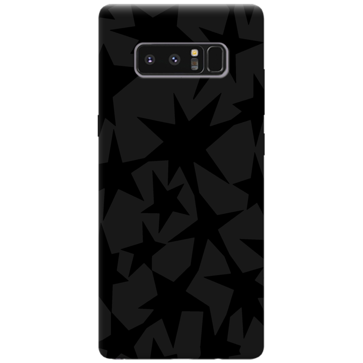 Чохол для Samsung Galaxy Note 8 чорний матовий soft touch Black stars - фото 1 Чохол для Samsung Galaxy Note 8 чорний матовий soft touch Black stars - фото 1 - Чохли для телефонів