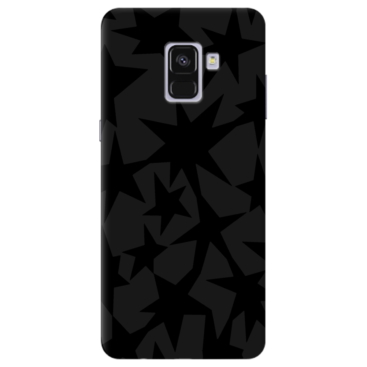 Чохол для Samsung Galaxy A8 2018 чорний матовий soft touch Black stars - фото 1 - Чохли для телефонів