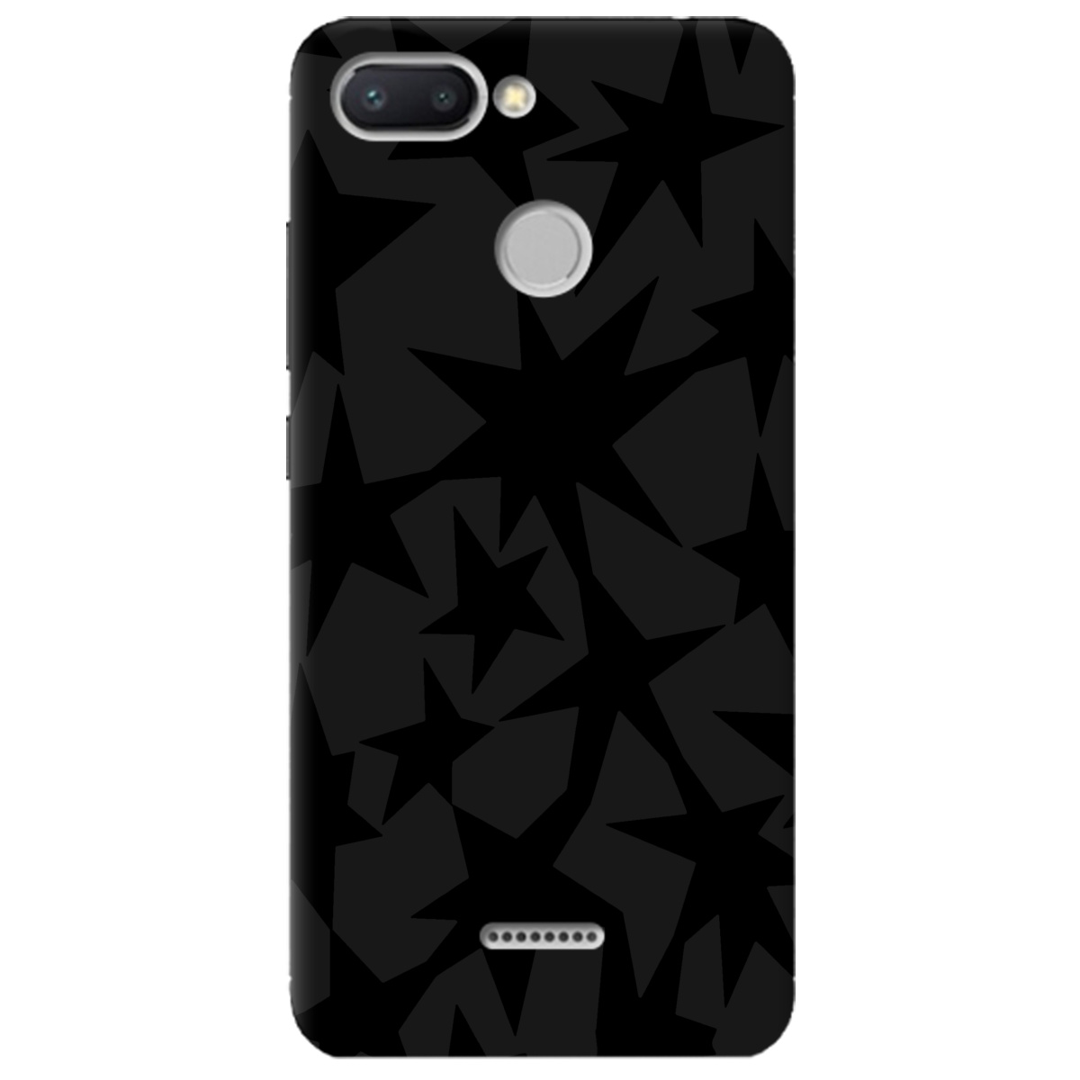 Чехол для Xiaomi Redmi 6 черный матовый soft touch Black stars - фото 1 Чехол для Xiaomi Redmi 6 черный матовый soft touch Black stars - фото 1 - Чехлы для телефонов