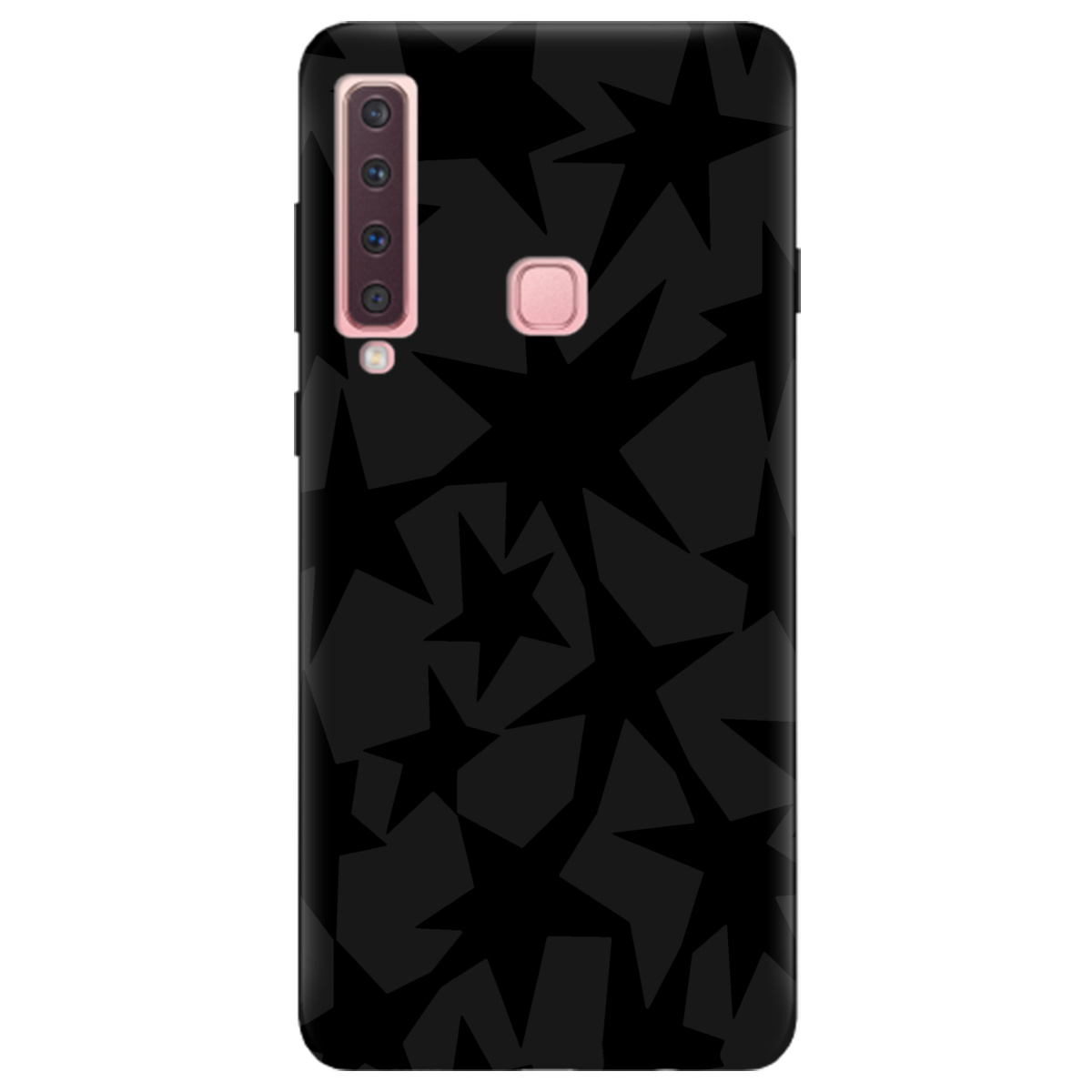 Чохол для Samsung Galaxy A9 2018 чорний матовий soft touch Black stars - фото 1 Чохол для Samsung Galaxy A9 2018 чорний матовий soft touch Black stars - фото 1 - Чохли для телефонів
