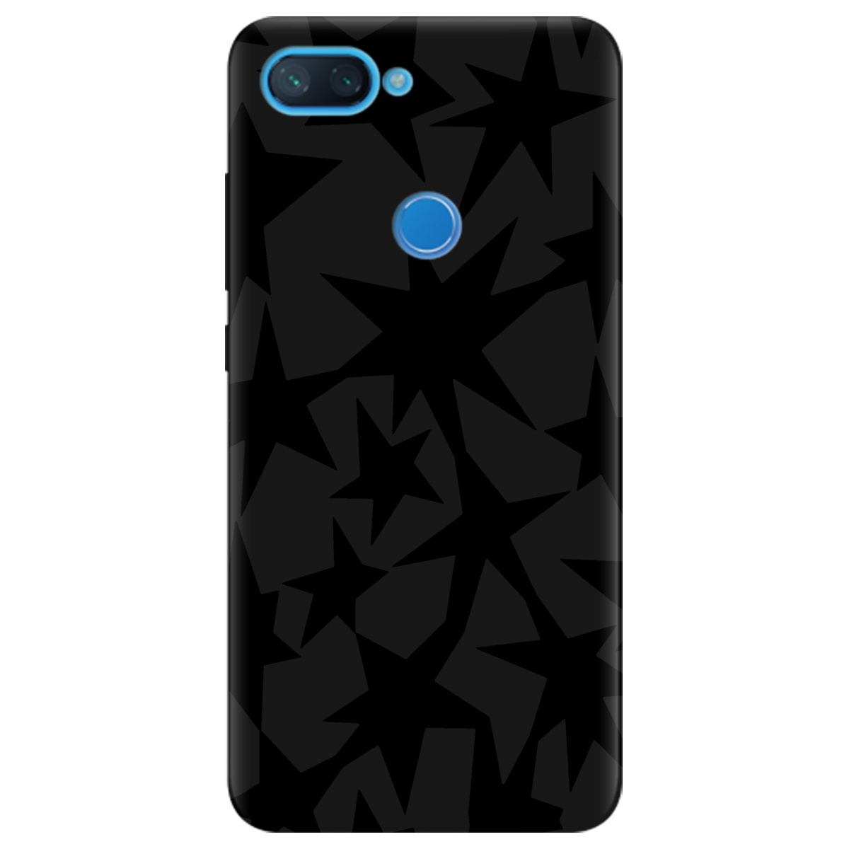 Чехол для Xiaomi Mi 8 Lite черный матовый soft touch Black stars - фото 1 - Чехлы для телефонов