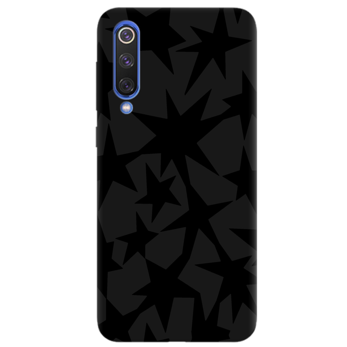 Чехол для Xiaomi Mi 9 черный матовый soft touch Black stars - фото 1 Чехол для Xiaomi Mi 9 черный матовый soft touch Black stars - фото 1 - Чехлы для телефонов