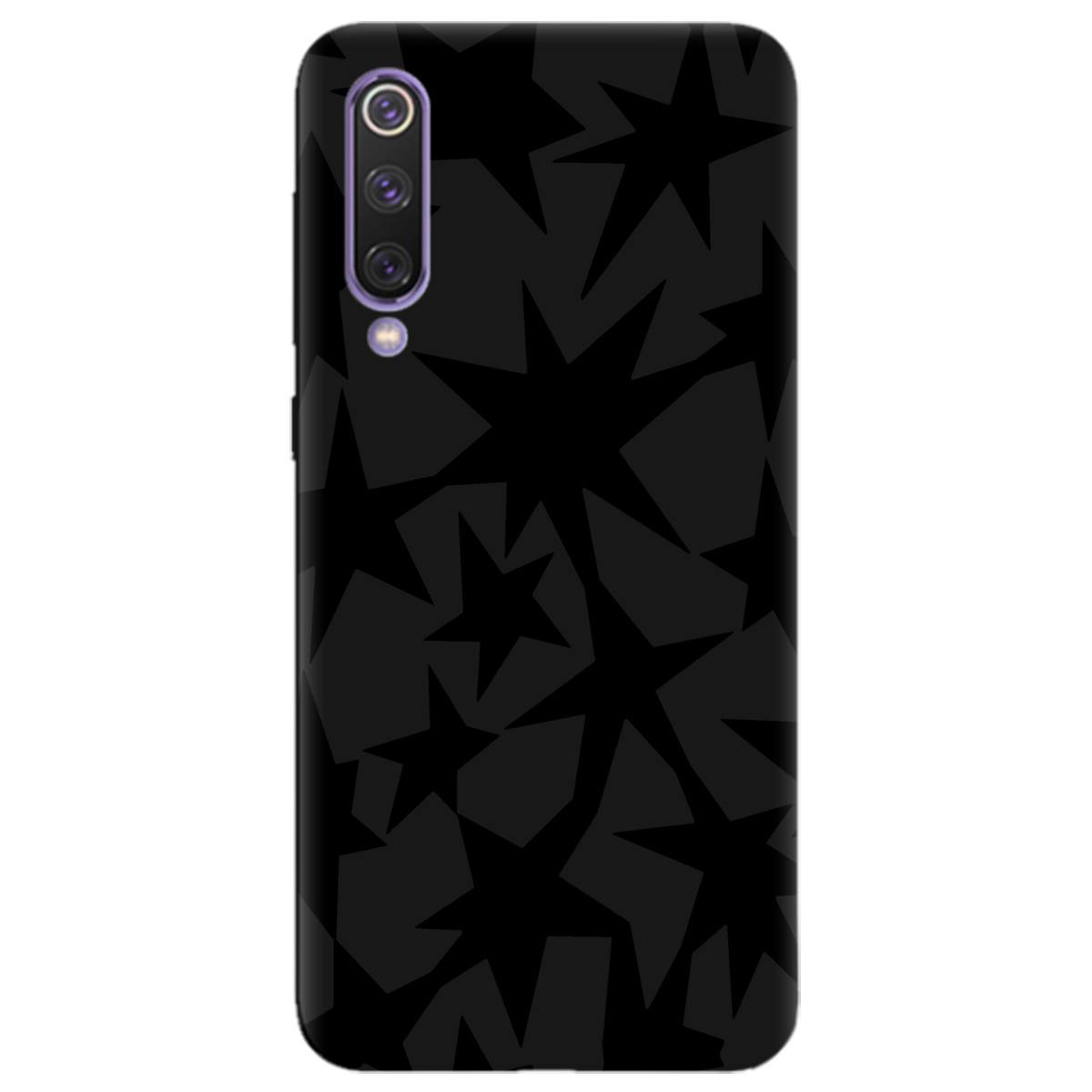 Чехол для Xiaomi Mi 9 SE черный матовый soft touch Black stars - фото 1 - Чехлы для телефонов