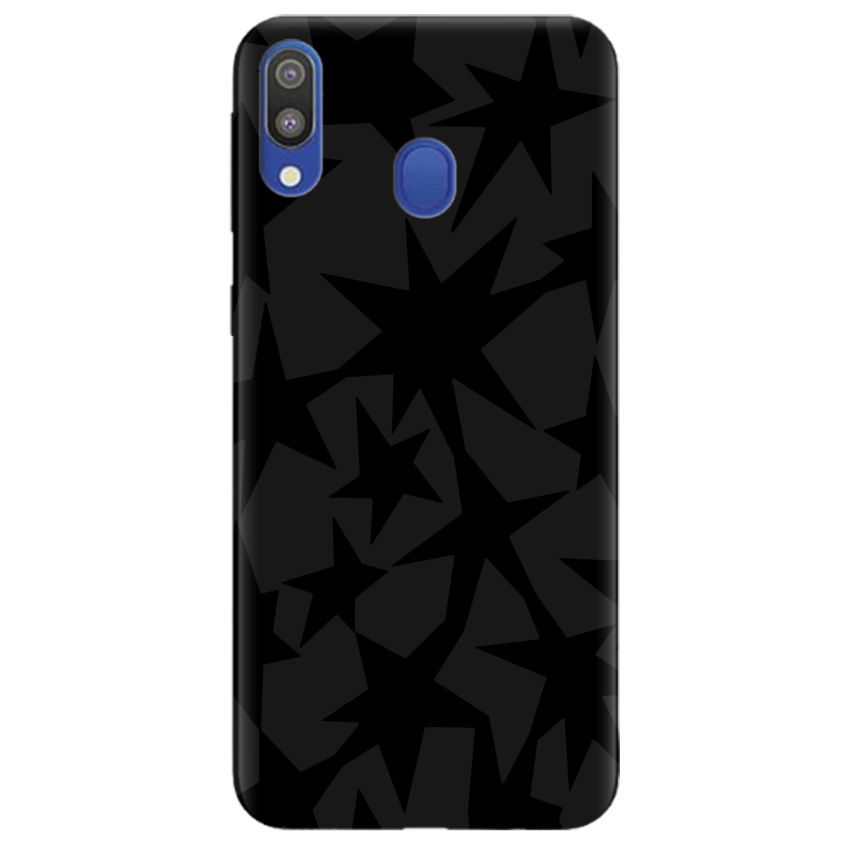 Чохол для Samsung Galaxy A40 чорний матовий soft touch Black stars - фото 1 - Чохли для телефонів