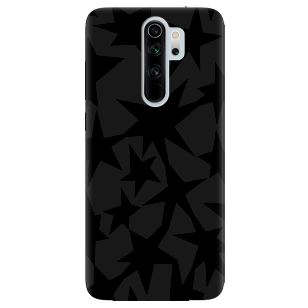 Чехол для Xiaomi Redmi Note 8 Pro черный матовый soft touch Black stars - фото 1 - Чехлы для телефонов