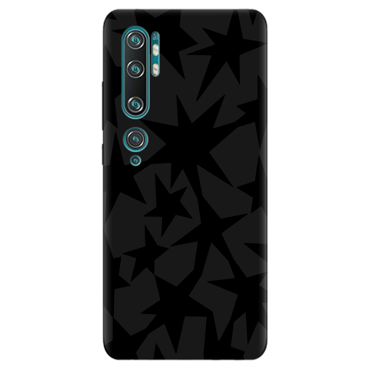 Чехол для Xiaomi Mi Note 10 черный матовый soft touch Black stars - фото 1 - Чехлы для телефонов