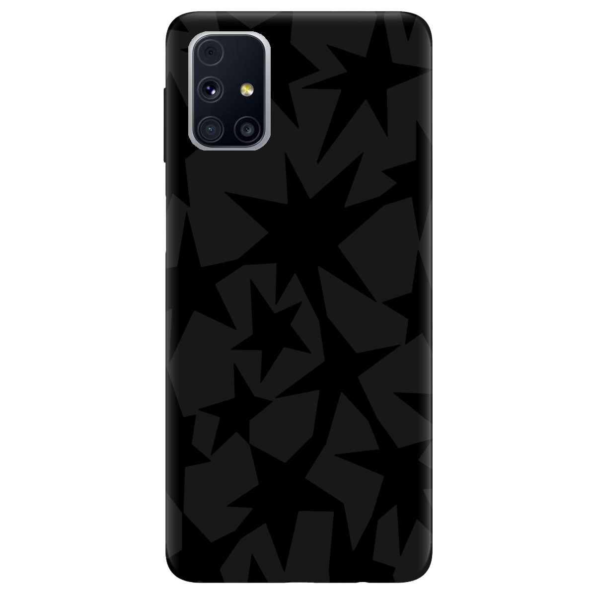 Чохол для Samsung Galaxy M31s чорний матовий soft touch Black stars - фото 1 - Чохли для телефонів