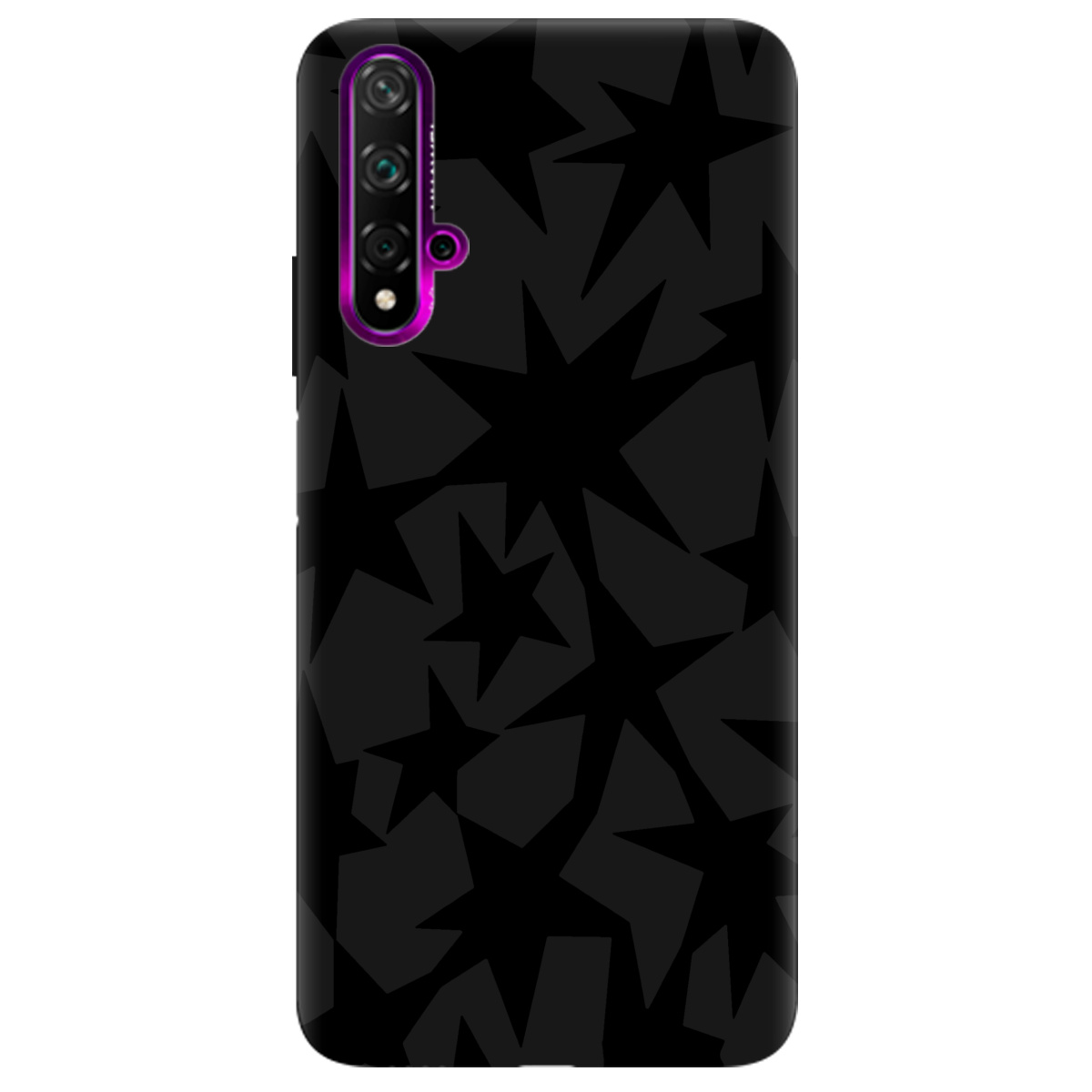 Чехол для Huawei Nova 5T черный матовый soft touch Black stars - фото 1 - Чехлы для телефонов